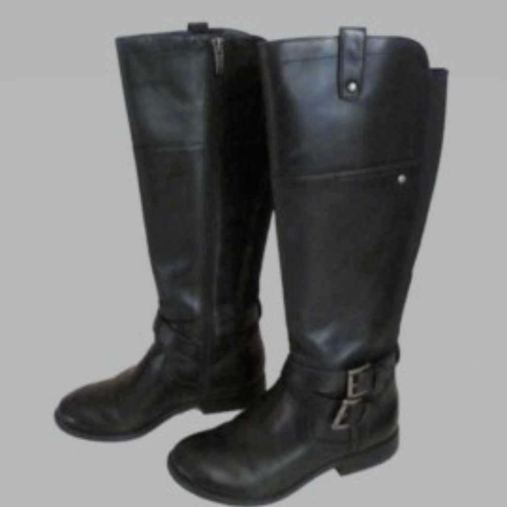 Marc Fisher 5m Black Tall Riding Boot With Buckle - image 3